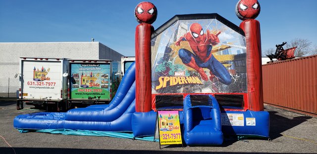 (41) SPIDER MAN WATER SLIDE BOUNCE COMBO #WS43 (41) SPIDER MAN WATER SLIDE BOUNCE COMBO #WS43