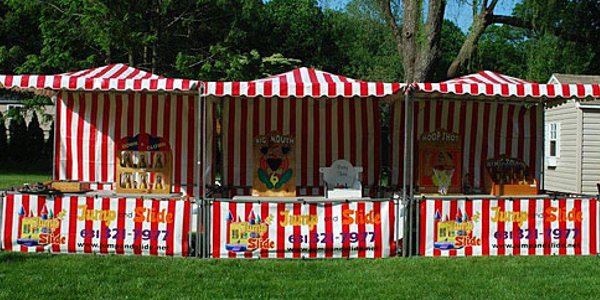 Carnival Booths 8X8 RED AND WHITE #CB1 Carnival Booths 8X8 RED AND WHITE #CB1